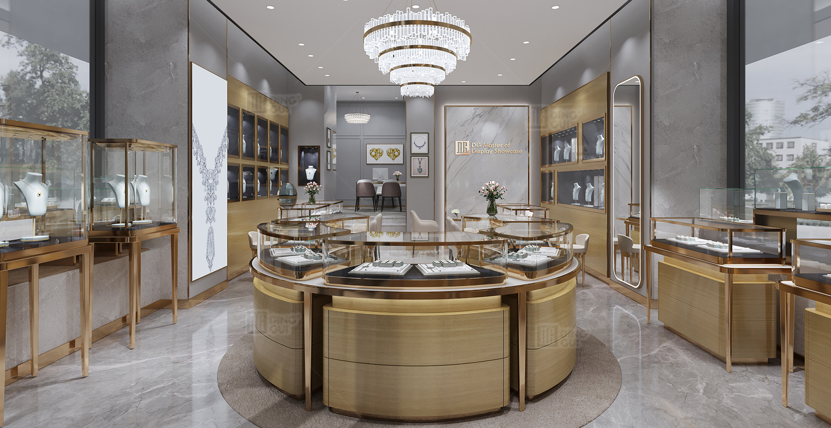 U S High End Jewelry Store Design Project Dg Display Showcase