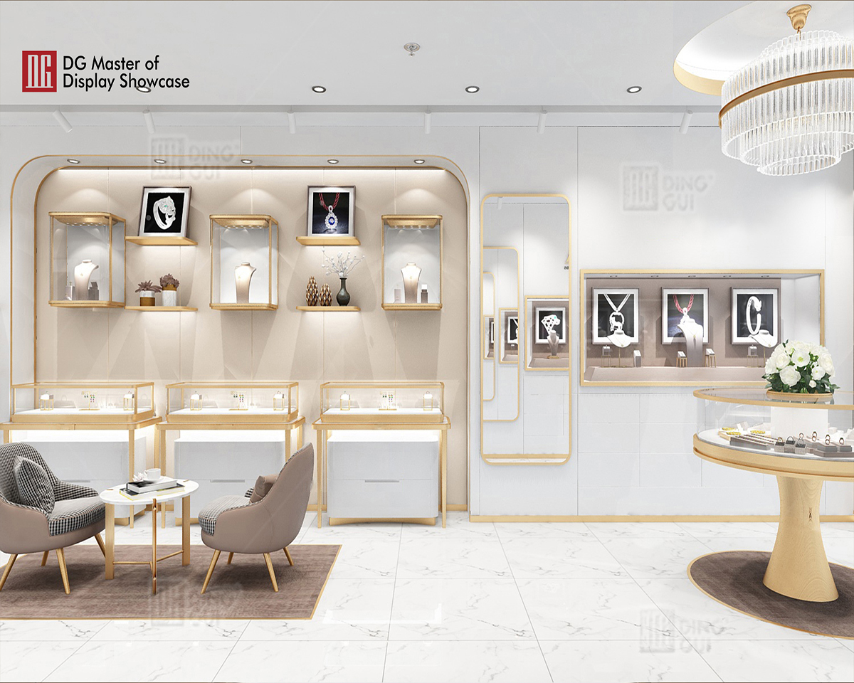 DG Showcase Customized Luxury Decorative Design Jewelry Store Display