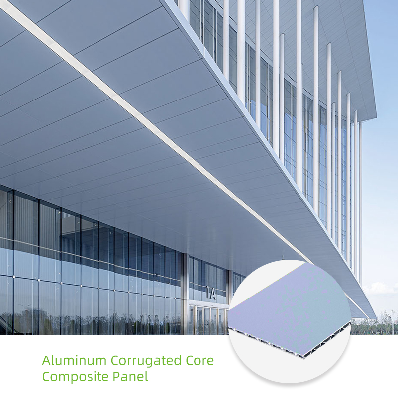 A Fireproof Board Aluminum Corrugated Core Composite Panel