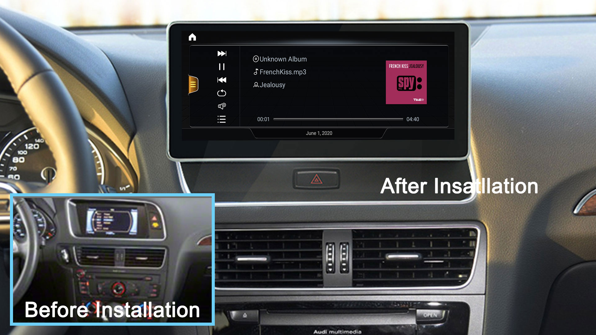 Android Autoradio Multimedia Video Player Navigation GPS für Audi Q5