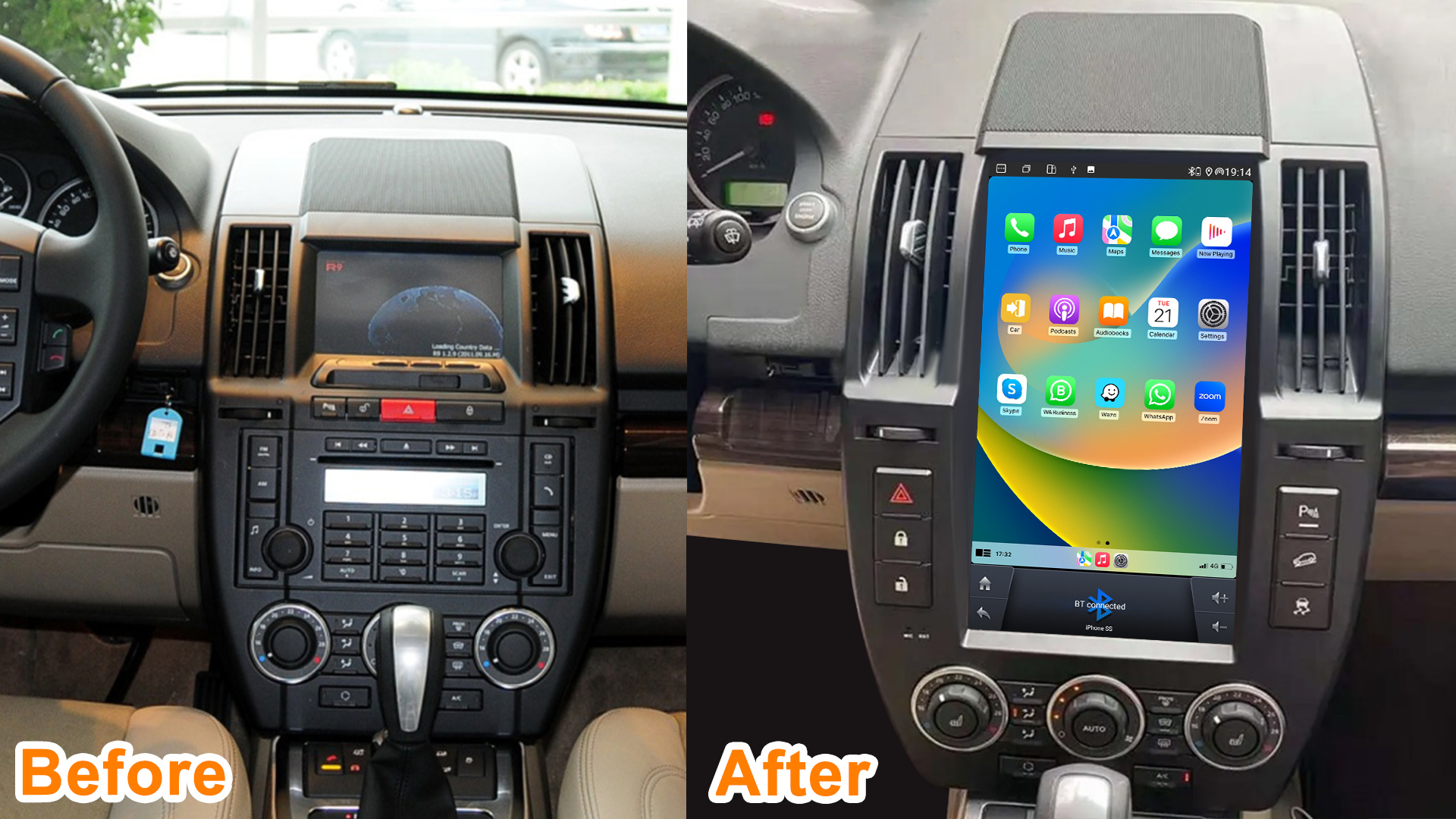 Inch Android Auto For Land Rover Freelander Car Radio Tesla