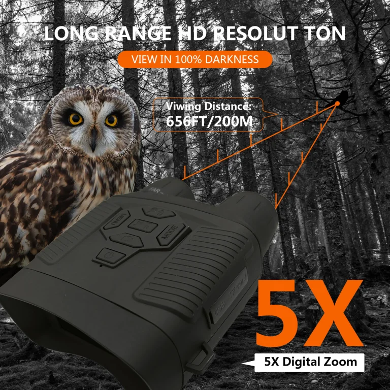 Observation Nocturne Chasse Profey Jumelles Vision Nocturne 4K 300m - Zoom 5X Rechargeable 4000mAh | Pour Chasse Observation Nocturne Jumelles Zoom 5X Rechargeables