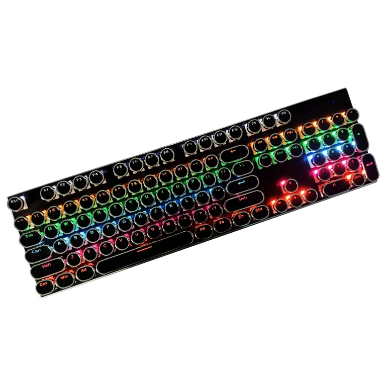 104キー電気メッキワード透明パンクキーキャップメカニカルゲーミング