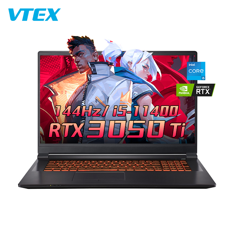 VTEX 17.3 Inch Laptop Computer i5 16GB DDR4 Gaming Laptop RTX 3050 Ti 2T Large Memory Laptop