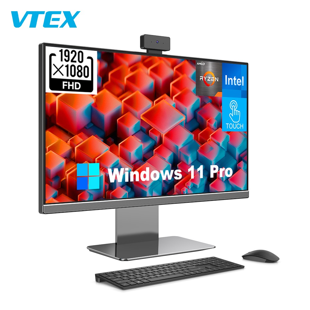 Vtex Factory Price China Computer Included Monoblock I3 I5 I7 Oem 23.8" 27" All In One Desktop Computer All-In-One Pc