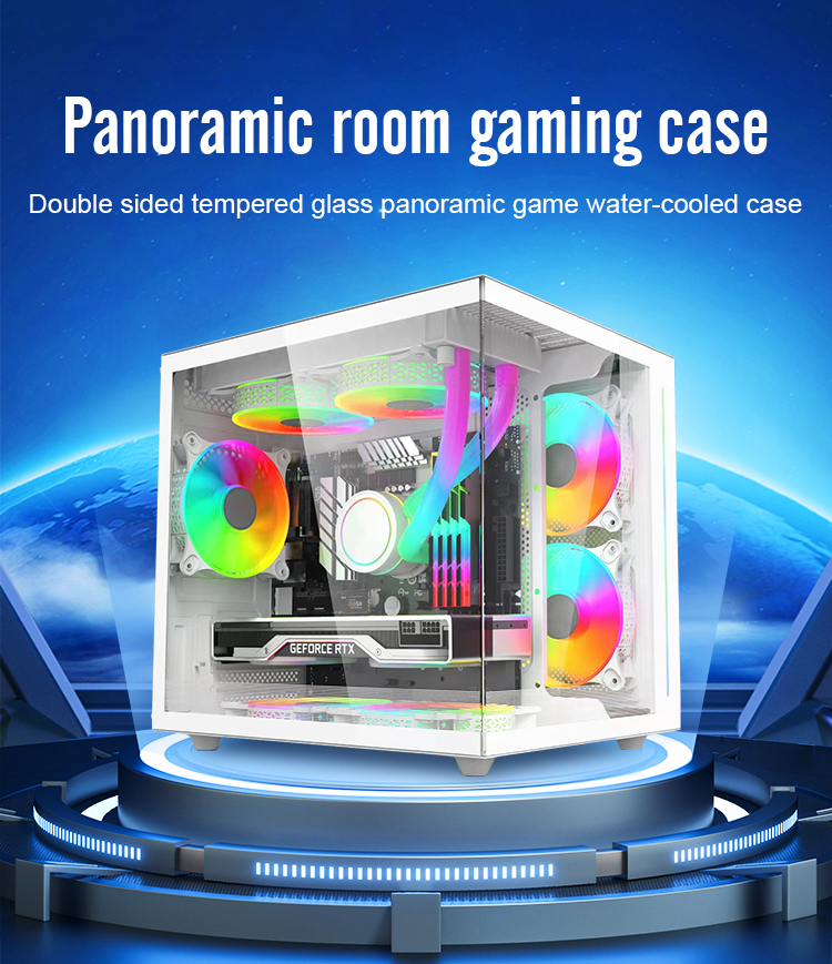 Custom Diy Acrylic Panel Fan Dustproof Glass Cpu Case Gaming Pc ...