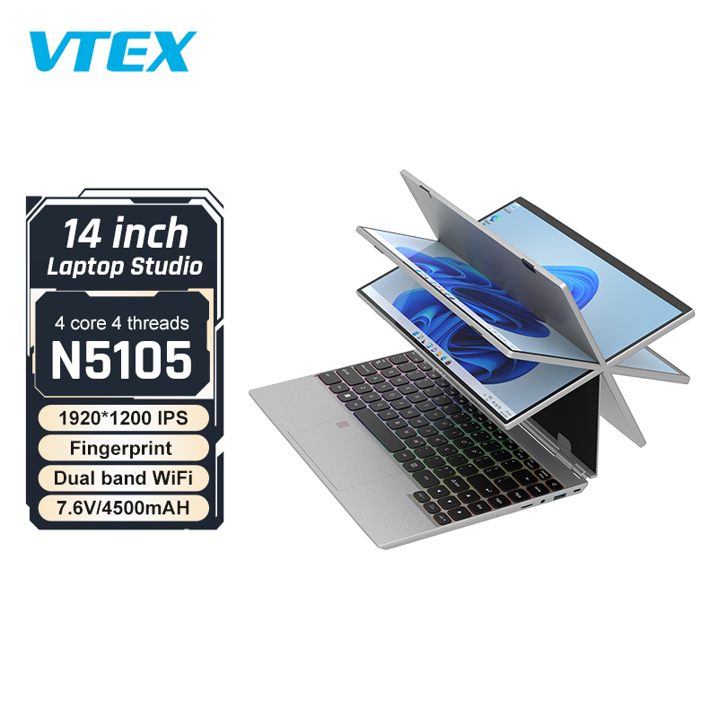 14 Inch 180 Degree Lying Flat Laptop Studio Four In One Four Sided ...