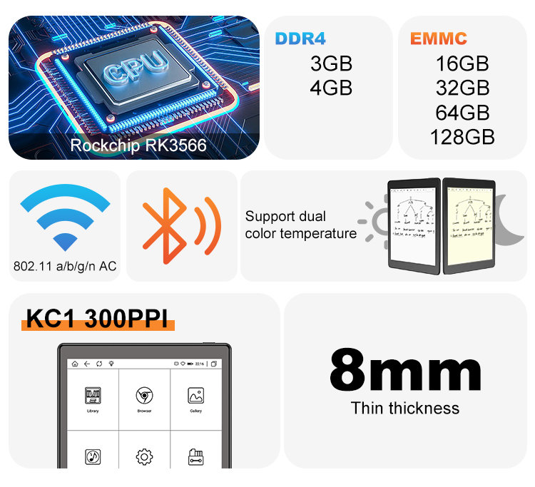 7.8 Inch Cheap A4 Ebook Reader Android 11 Quad Core E Ink Tablet Ebook ...