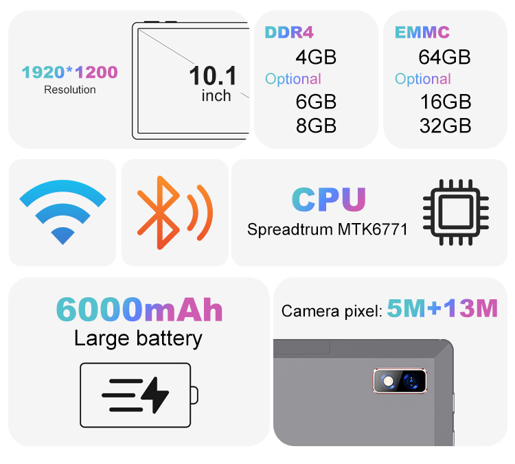 Android Tablet Pc 10.1 Inch High End Octa Slim Lcd Tablet Computer 6000 ...