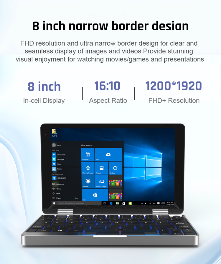 8 Inch Laptops Notebook Thin Portable Pc Wholesale Mini Computer Slim ...