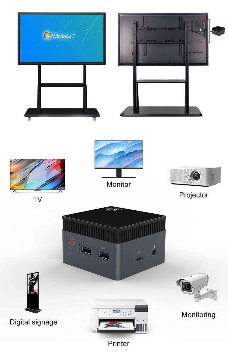 Mini Computer Core I5 I7 N5105 Quad Cores 8Gb Ddr4 Mme Portable Linux ...