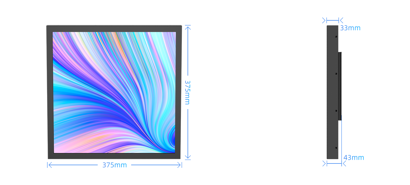 Square Lcd Display Size