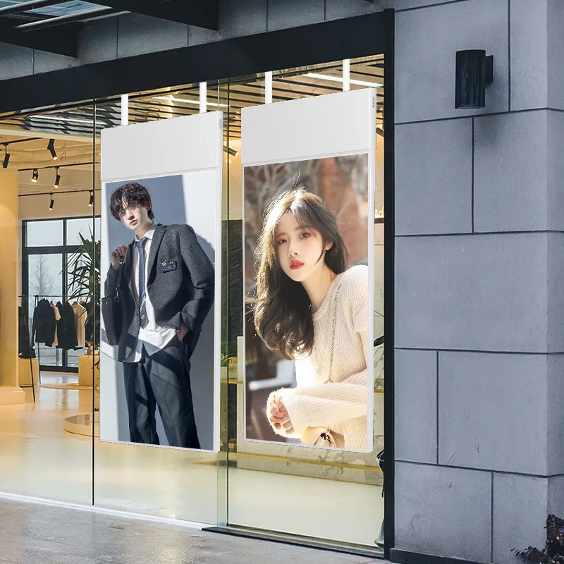 55 Inch 2500nits Double sided Signage High Brightness Advertising Shop Window