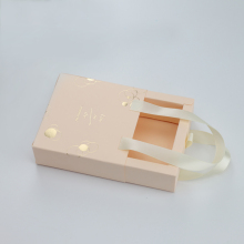 Factory price custom small ribbon handles paper box
