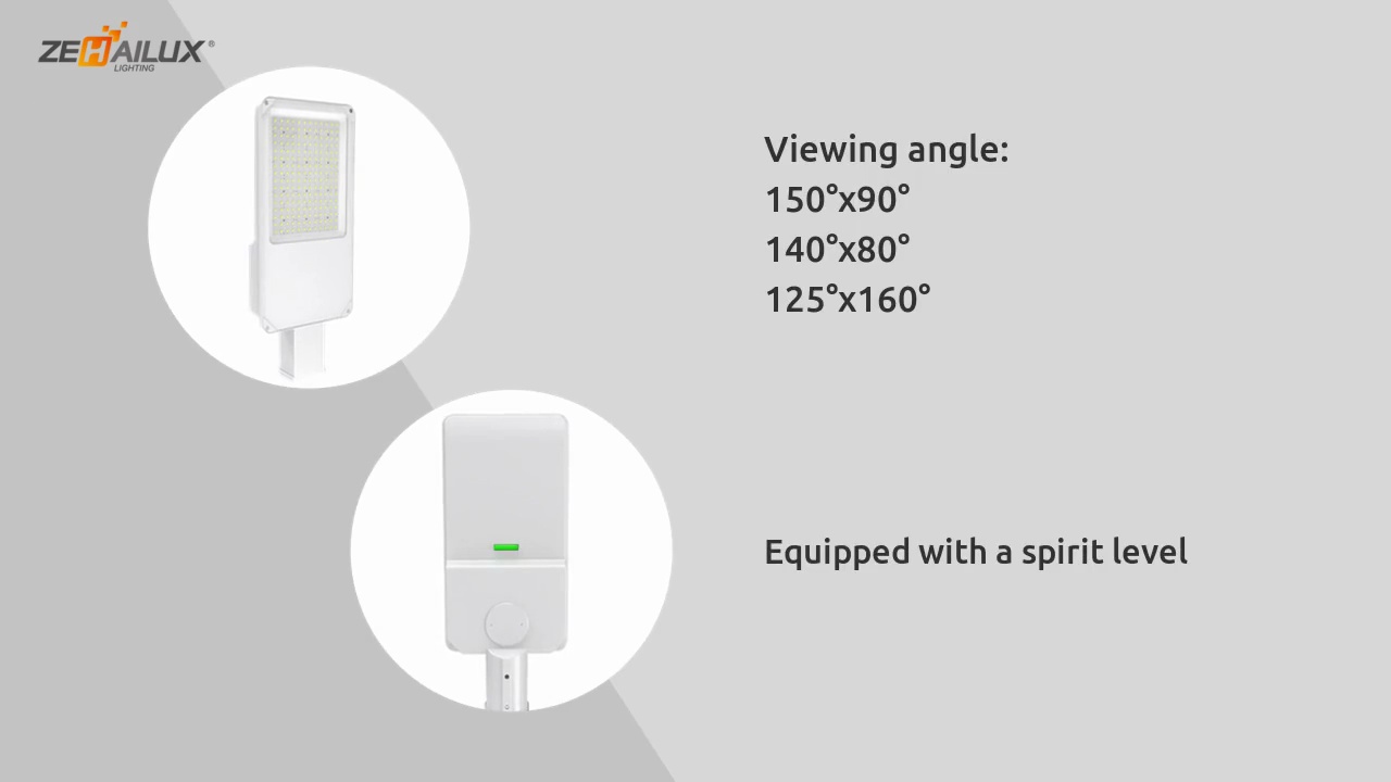 Viewing angle:150°x90°.140°x80°.125°x160°.Equipped with a spirit level.