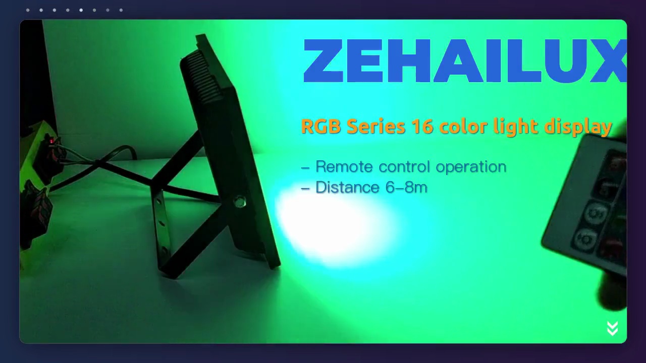 ZEHAILUX.RGB Series 16 color light display.- Remote control operation.- Distance 6-8m.