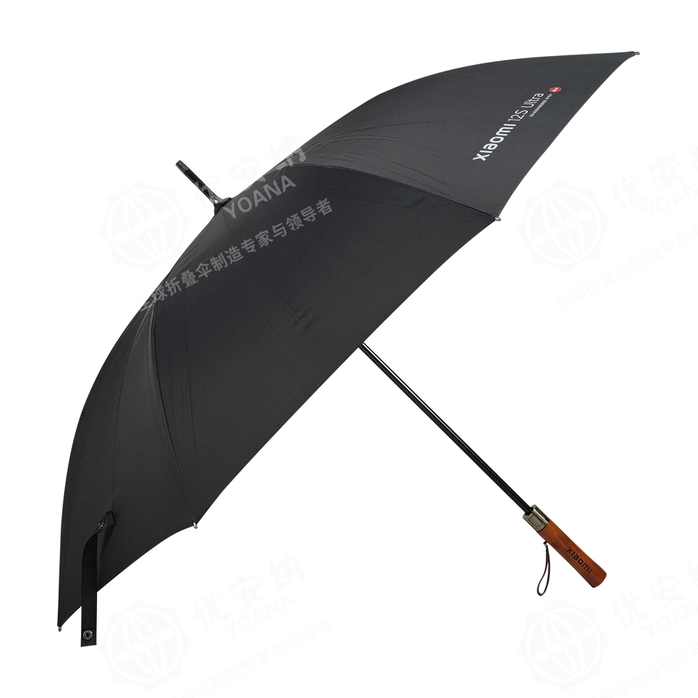 Yoana Custom wholesale straight auto open golf umbrella wooden handle 27”*8K*14M manufacturer
