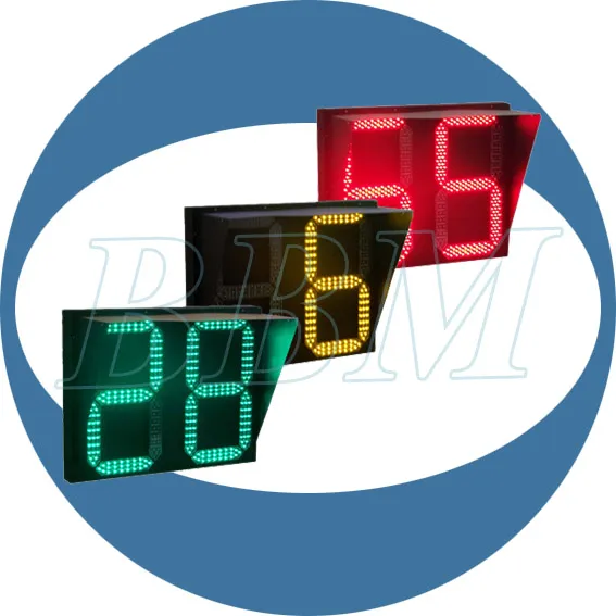 Quality Dia.800mm Two-digit Tri-color LED Countdown Timer Manufacturer | BBM Traffic Light