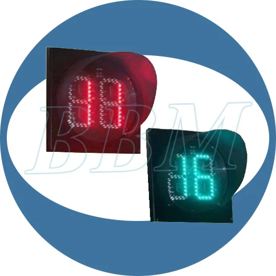Customized Dia.300mm Red and Green 2Digits Counter 2in1 LED Traffic Light manufacturers From China | BBM Traffic Light