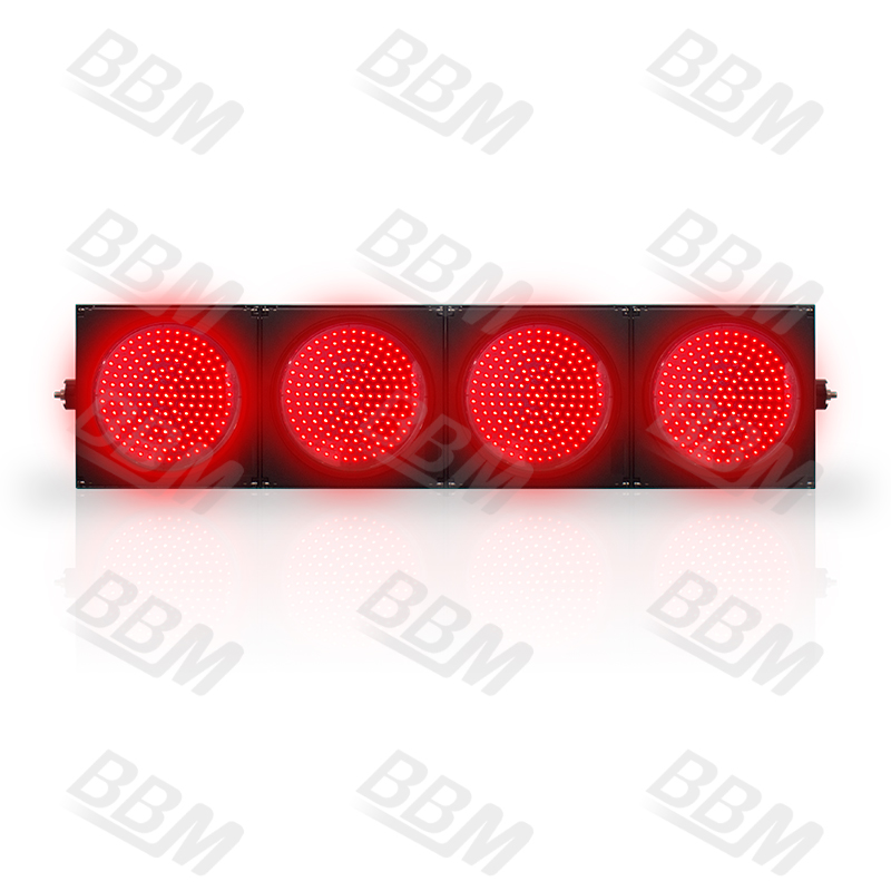 透明レンズ付き赤色 LED 信号機 | BBM信号機メーカー