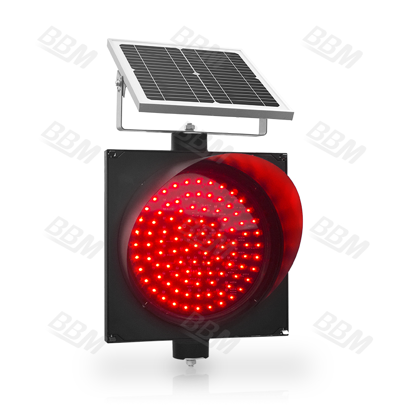 Best Dia.300mm 12inch Red Flashing LED Solar Traffic Light Company BBM Traffic Light