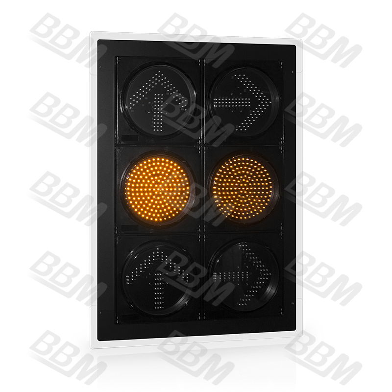 直径 300mm クリア レンズ矢印 直進右折、黄色のボール LED 信号機会社