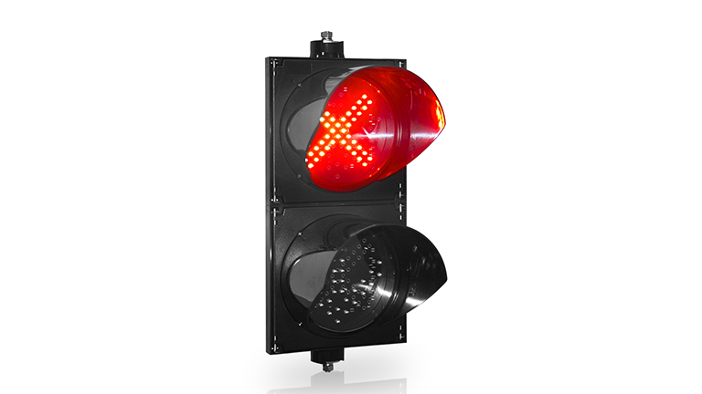 直径200mm（8インチ）赤十字と緑矢印LED信号機、省エネ、IP65、駐車場