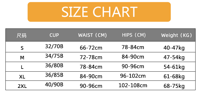Crazsweat backless bodysuit size chart