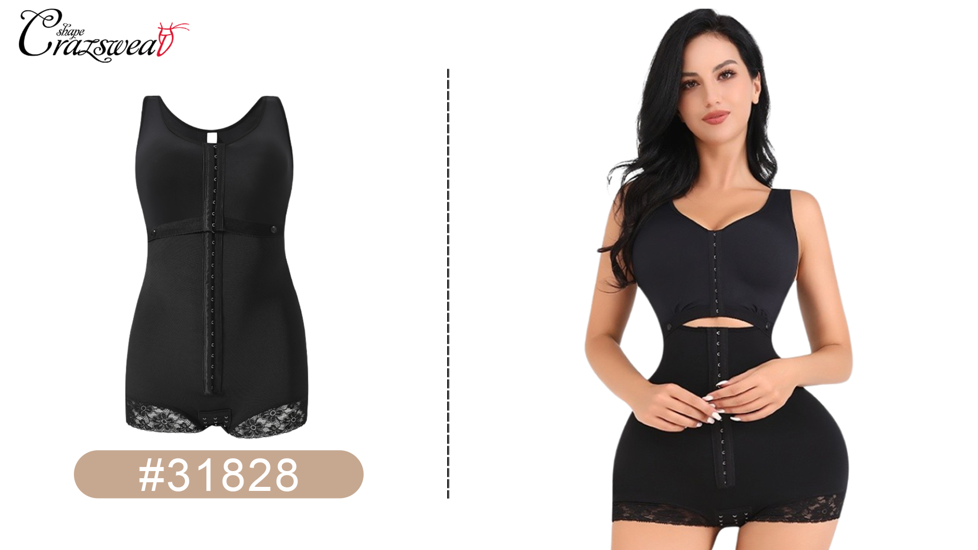 Crazsweat bra shapewear bodysuit 31828 Women's tummy control