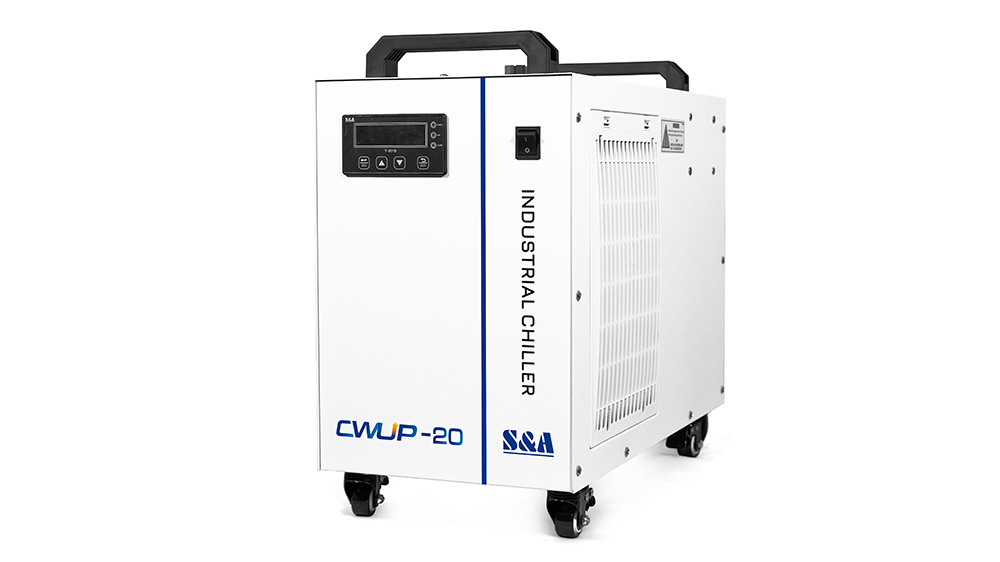 Portable Water Chiller CWUP-20 for Ultrafast Laser and UV Laser ±0.1℃ Stability RS485 Communication