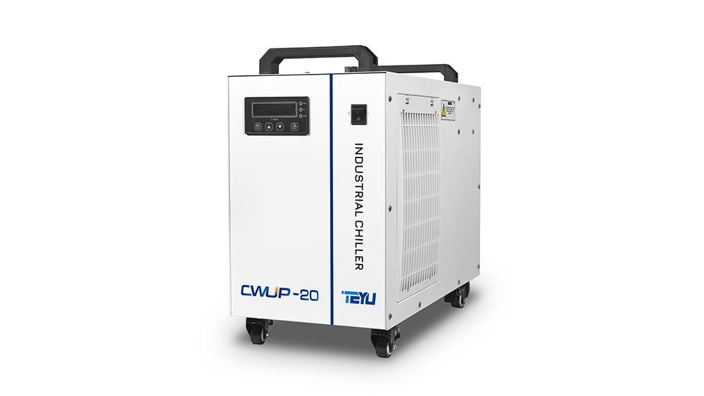 Portable Water Chiller CWUP-20 for Ultrafast Laser and UV Laser ±0.1℃ Stability RS485 Communication