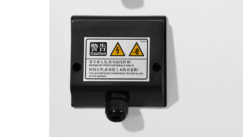 Modbus RS485 communication port integrated in the electrical connecting box 