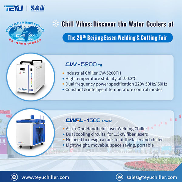 CNC Machine Tools Chiller CW-5200TH All-in-one Handheld Laser Welding Chiller CWFL-1500ANW02
