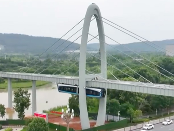 Laser Technology Empowers Chinas First Airborne Suspended Train Test Run