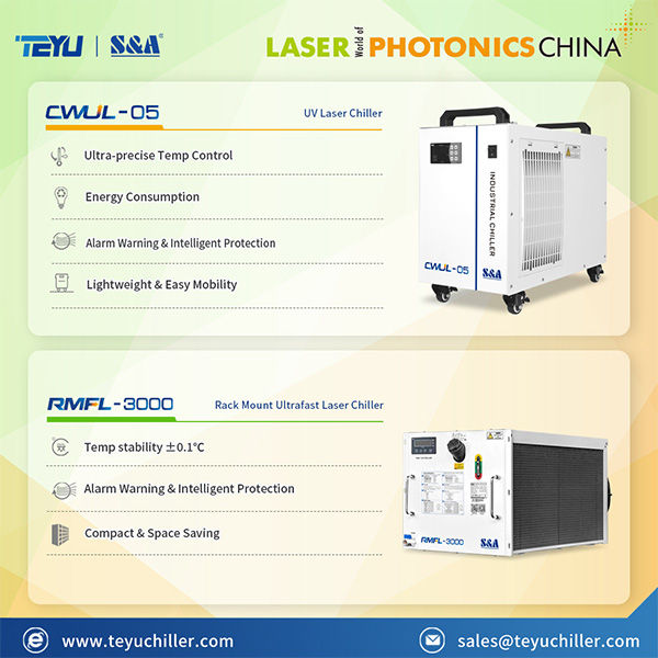 UV Laser Chiller CWUL-05 Rack Mount Water Chiller RMFL-3000
