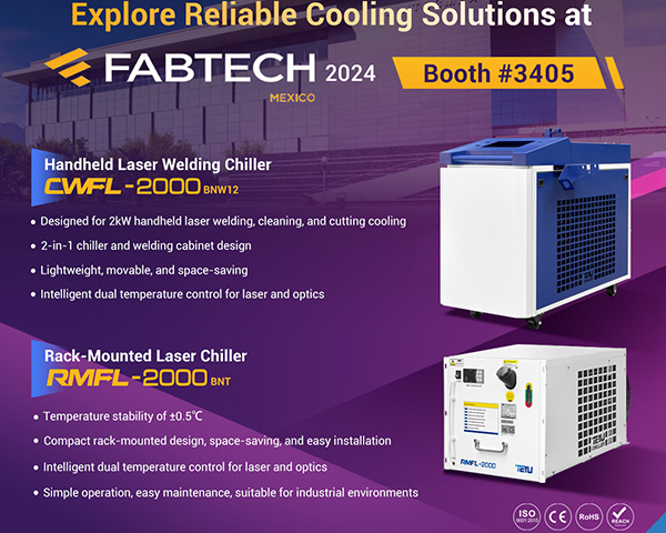 The Showcased TEYU Industrial Chiller at FABTECH Mexico