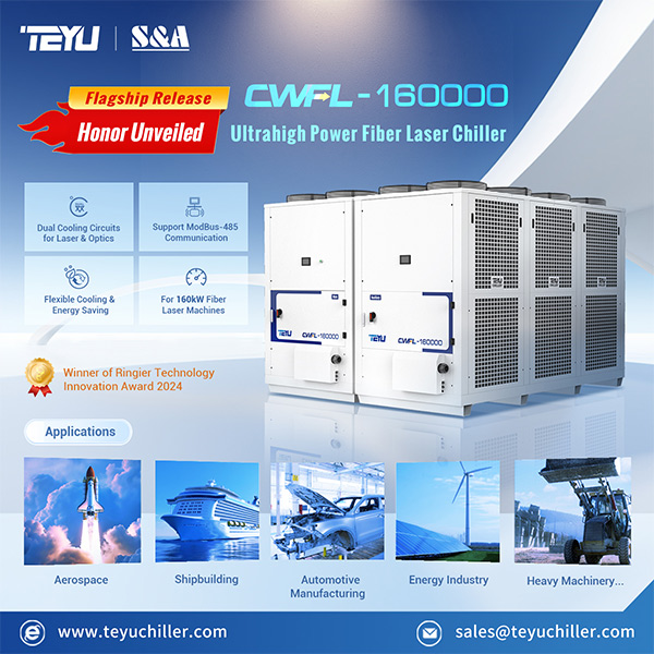 TEYU Brand-new Flagship Chiller Product: Ultrahigh Power Fiber Laser Chiller CWFL-160000