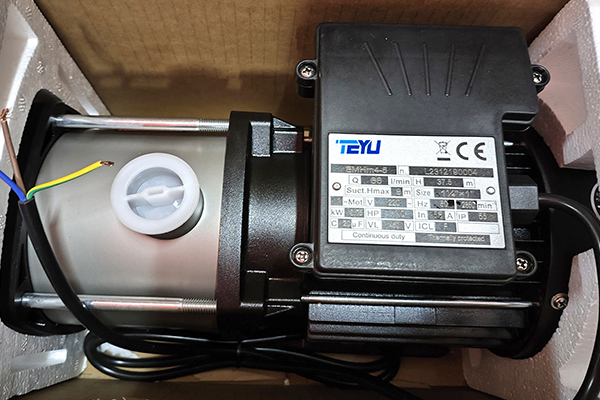 Part used in the new chiller (CWUP-40): electric pump