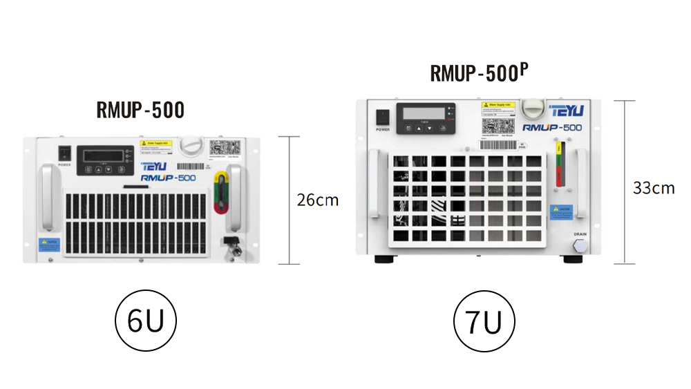 6U 7U Rack Mount Chiller RMUP-500 for UV Laser Ultrafast Laser 10W-20W