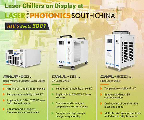 The Showcased Water Chillers of TEYU Water Chiller Maker at LASER World of PHOTONICS SOUTH CHINA