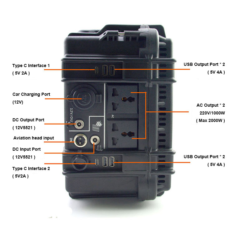 BPS-1000W Aumoon Outdoor RV Camping Travel 298000mAH 595000mAH 1000W Portable Power Station BPS-1000W