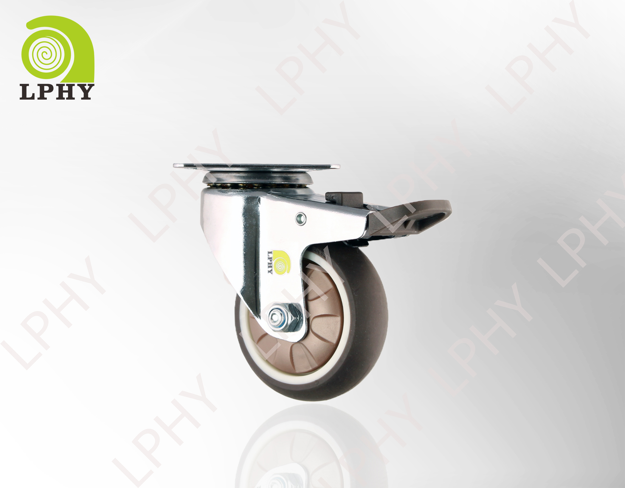  Best China Furniture TPR Casters Wheel Soft Rubber Silent Casters With Bearing For Office Chair TPE Caster-Brake Company - LPHY 