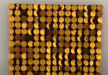 1cm Gold Shimmer Discs In 15cm Panels