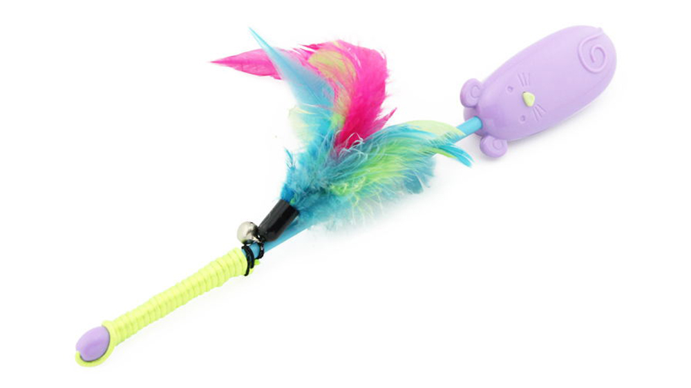 Evernew Interactive pet toys laser toys fishing rod mouse handle jump ...