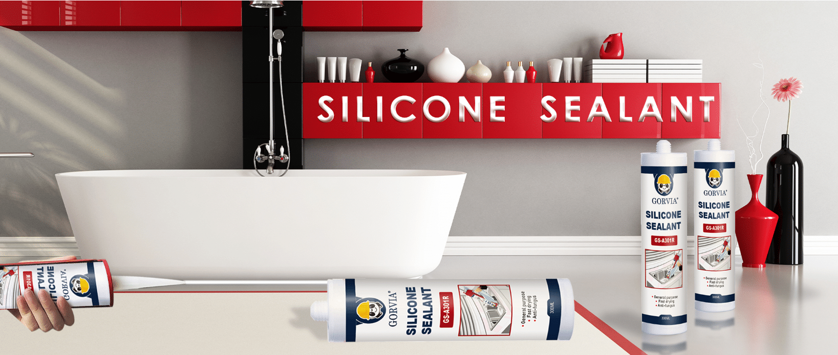 Customized Acetic 300ml silicone sealant weatherproof structural