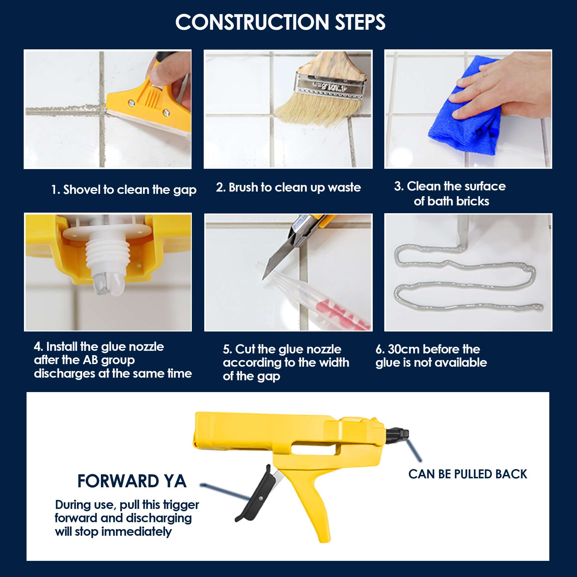 Gold color Epoxy filler tile floor gap filler Epoxy Tile Grout GORVIA