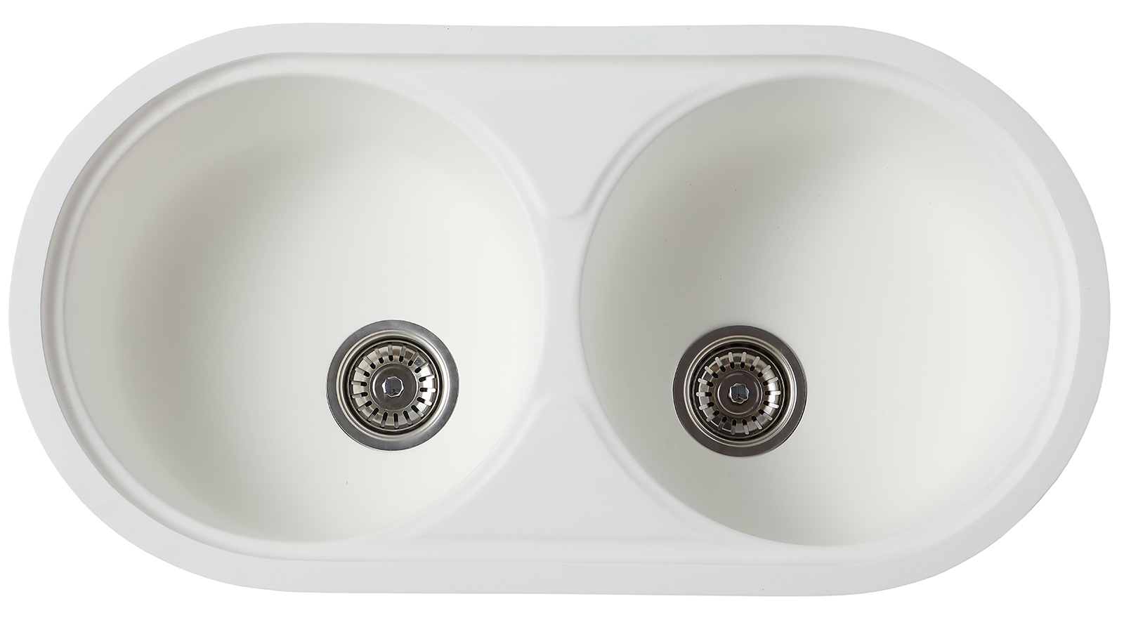 Permukaan pepejal tersuai bulat dua mangkuk bawah lembangan pengeluar dari China | GELANDY