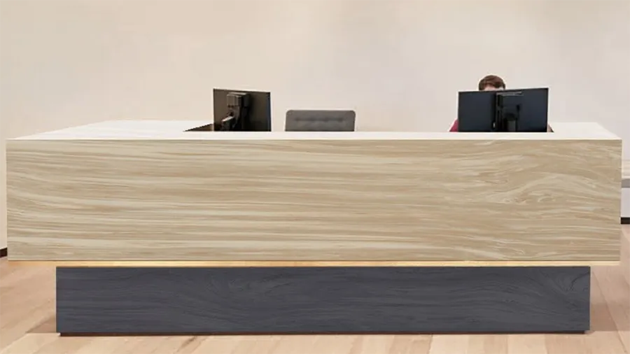 Why choose Wood Pattern Solid surface vein tops stain-resistant antimicrobial tops
