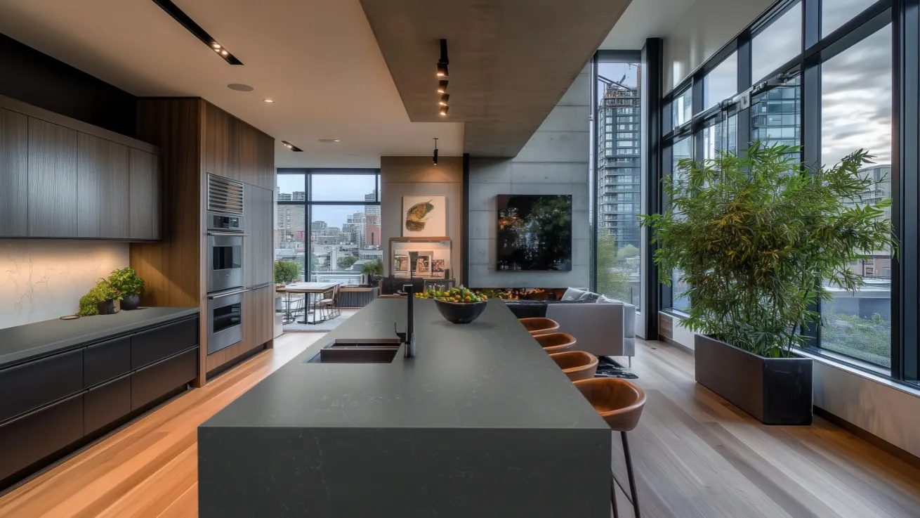 ShadowGrey Quartz: Nature-Inspired Elegance for Your Kitchen Countertops