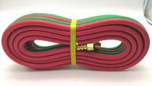ISO3821 Standard Passion Red & Green Grade R Twin Hose I.D 1/4'' x 25ft W.P 300Psi for US Market